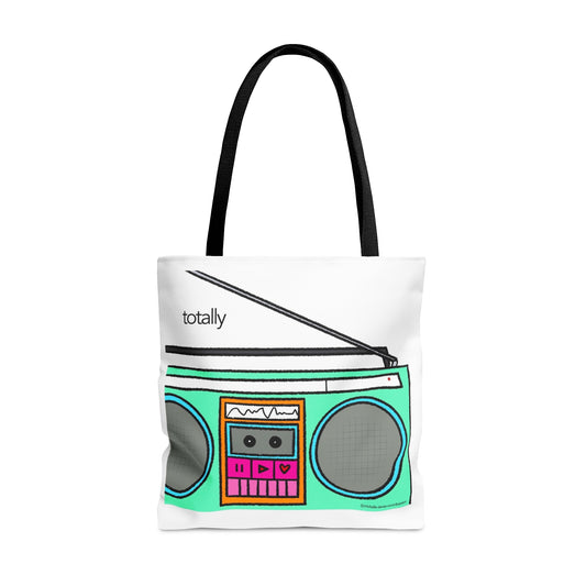 Totally 80s Boom Box Tote Bag