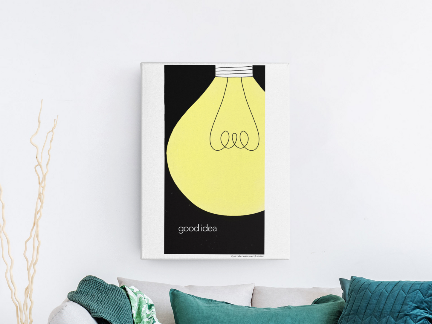 Good Idea Light Bulb Poster Art Print