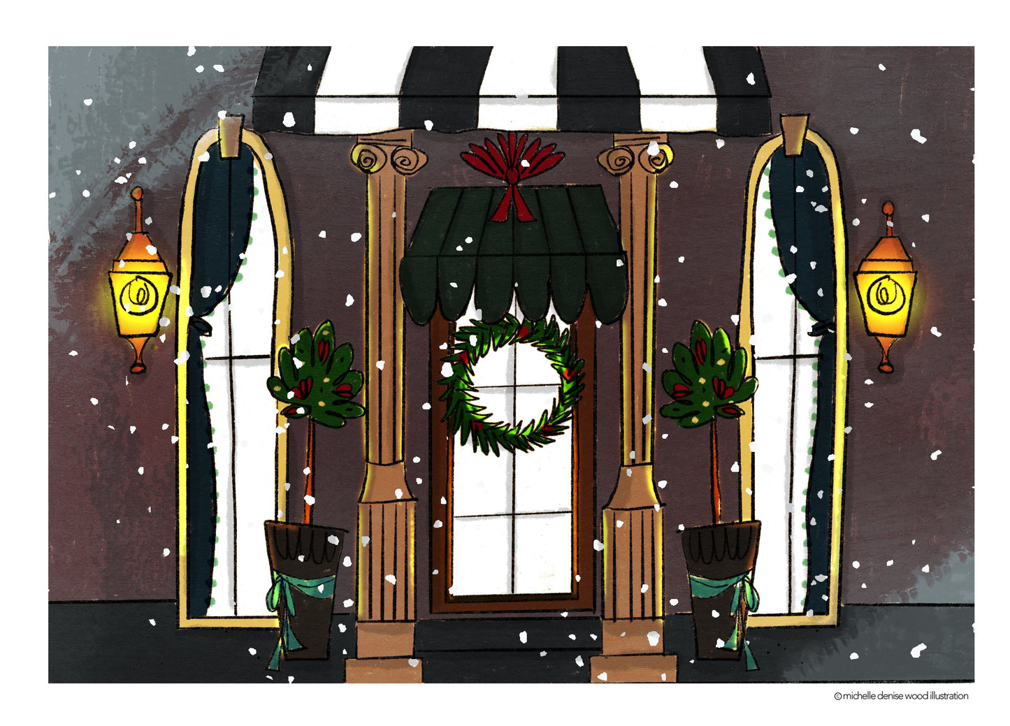 Winter Storefront Art Print