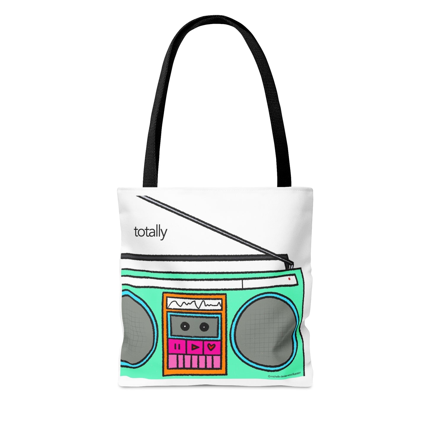 Totally 80s Boom Box Tote Bag