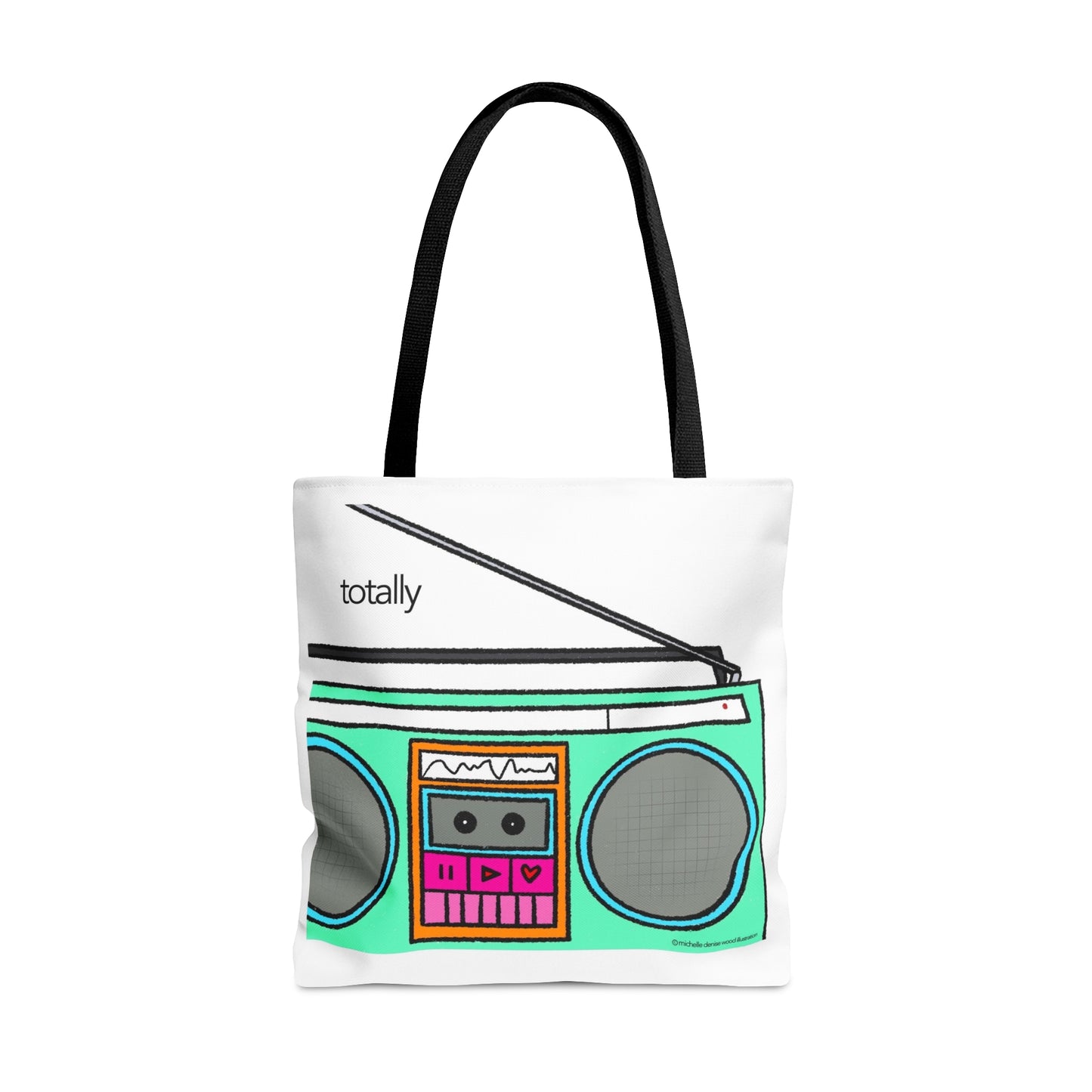 Totally 80s Boom Box Tote Bag