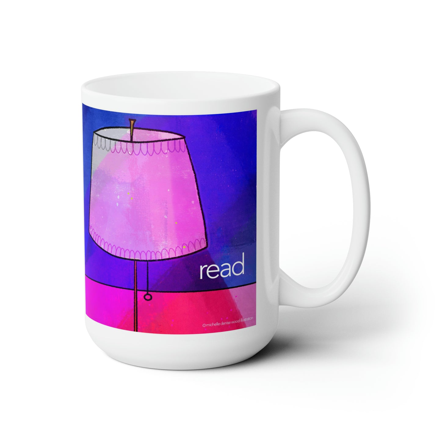 Reading Lamp Coffee Mug 15 oz