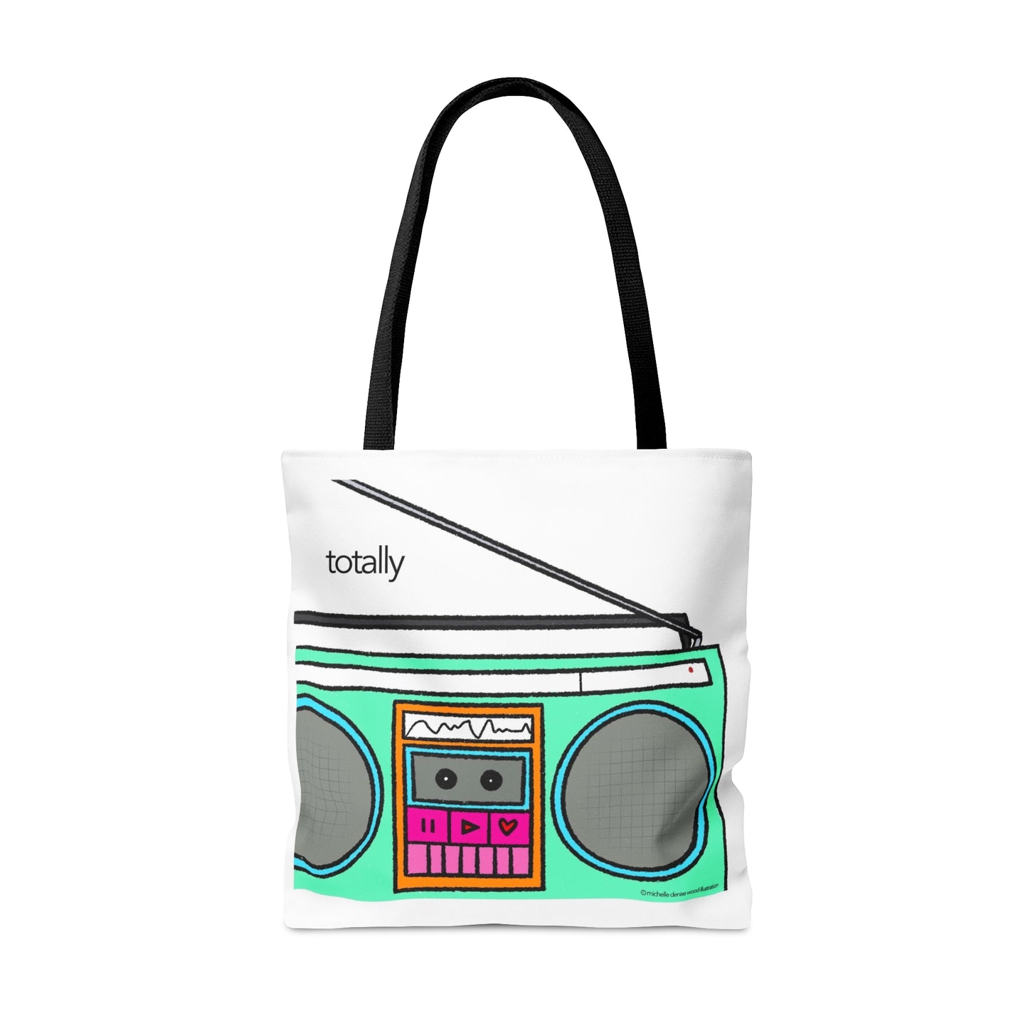 Totally 80s Boom Box Tote Bag