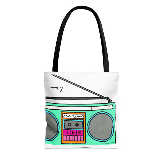 Totally 80s Boom Box Tote Bag