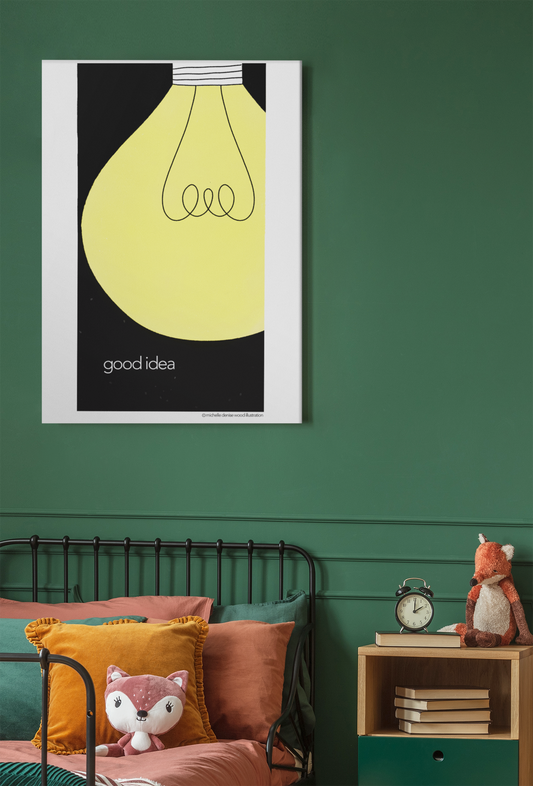 Good Idea Light Bulb Poster Art Print