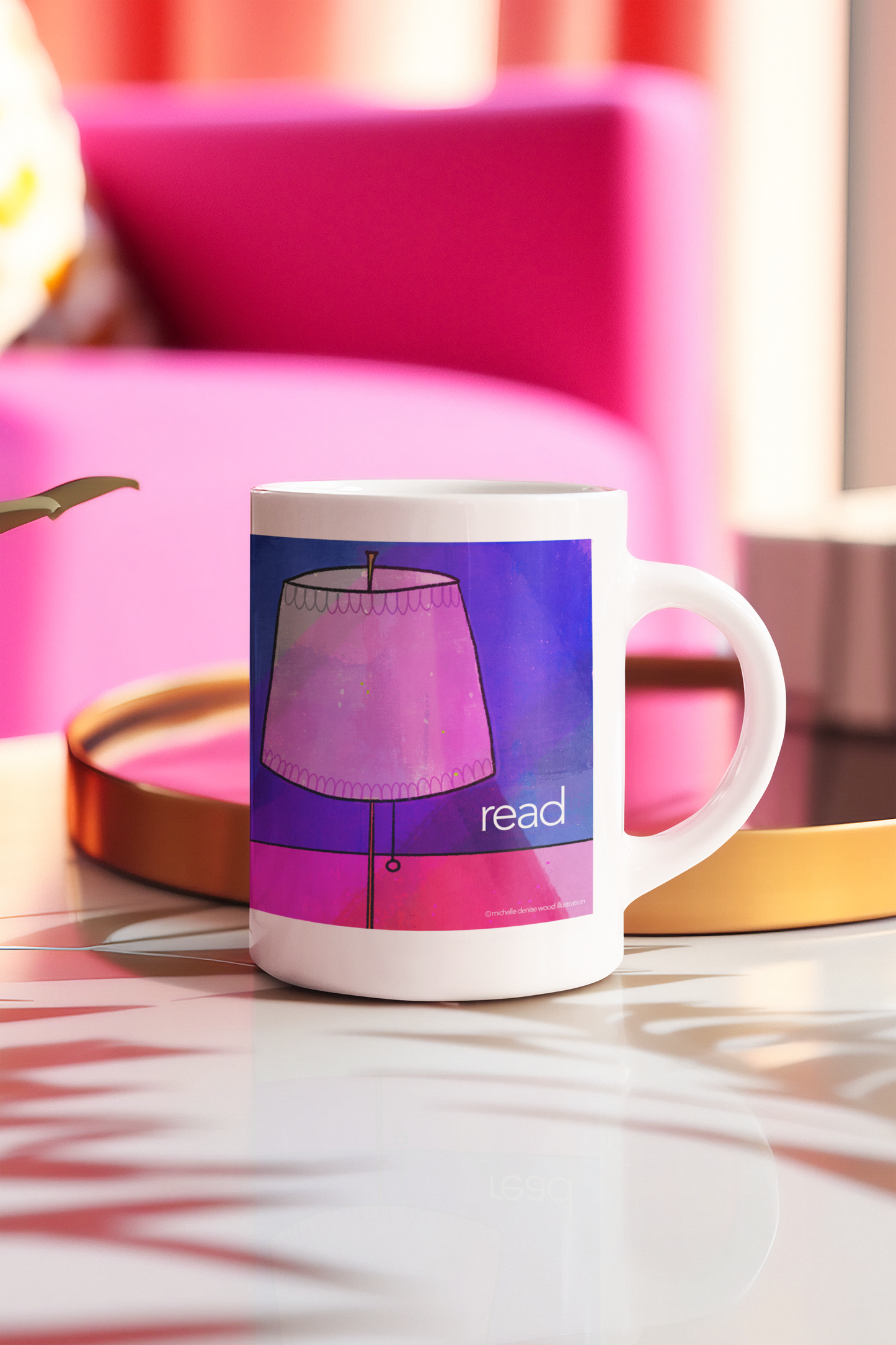 Reading Lamp Coffee Mug 15 oz